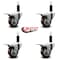 Service Caster 3'' Maroon Poly Swivel 1-1/8'' Expanding Stem Caster Set Total Lock Brake, 4PK SCC-EXTTL20S314-PPUB-MRN-118-4 - alternate 4